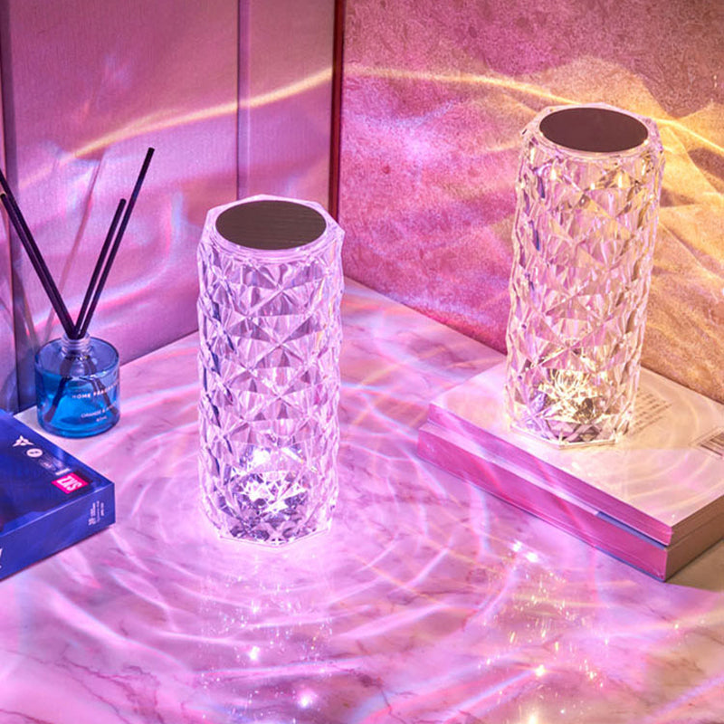 60% Off Crystal Diamond Table Lamp, 16 Color Changing Touch Lamp